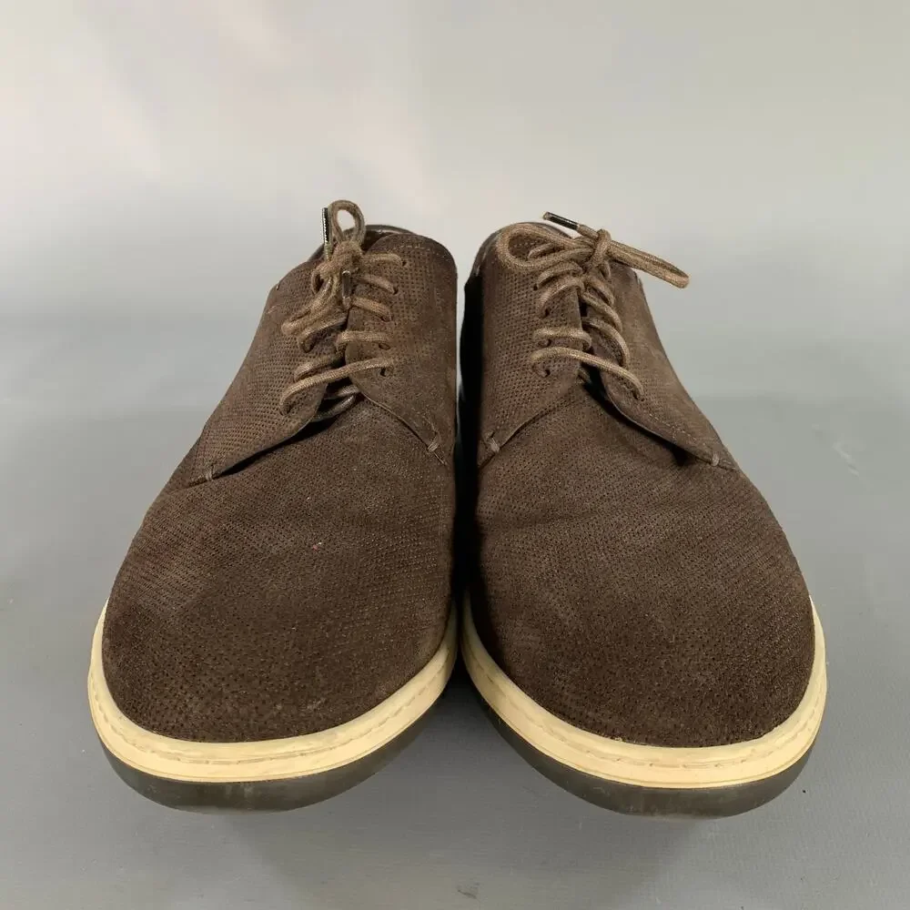 GIORGIO ARMANI Size 8 Brown Leather Oxford Lace Up Shoes